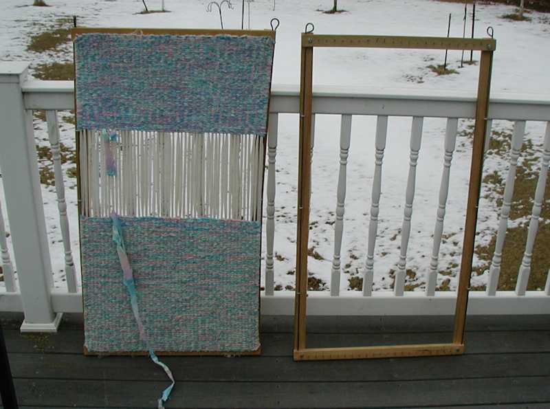 Partially Commpleted Rug and Empty Loom