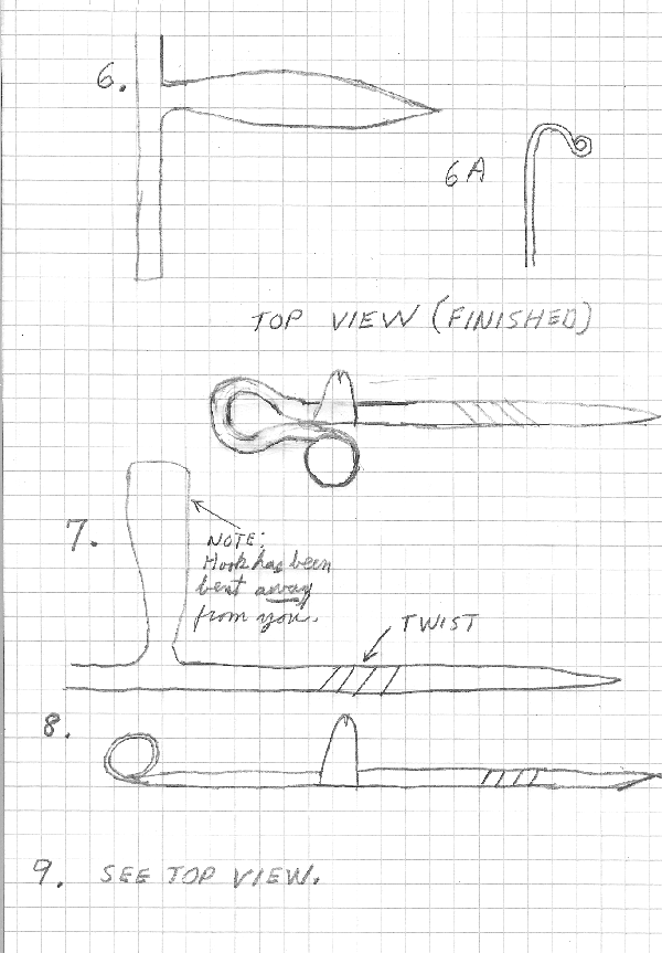 Miners Lamp sketches, last 5 steps