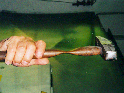 Hammer Used for Final adjustment of Sickle Blades