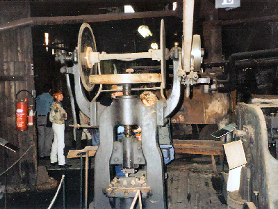 Water Powered Fly Press at OLD Sickle Factory