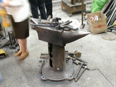 Anvil with several bending fixtures