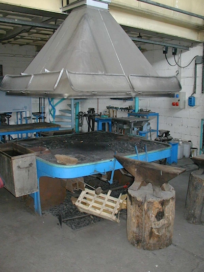 Trade School Forge Setup, Several Firepots