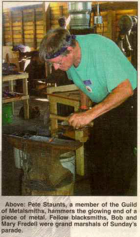 Pete Blacksmithing at the Nowthen Mn Threshing Show