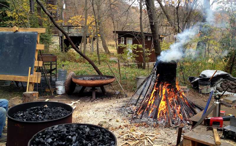 The Smelt Site while the Furnace is being Cured