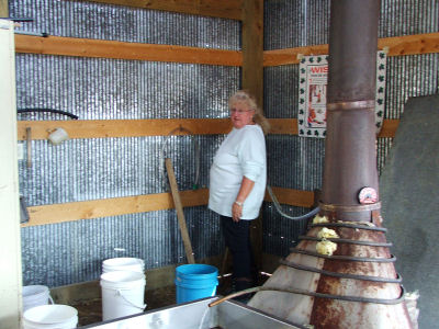 Beginning a Batch of Sap by prefilling the Sap Pan