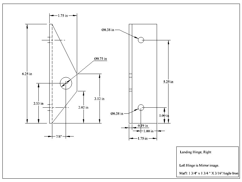 Landing Hinge Component