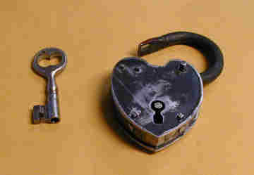 My Padlock with shackle open 