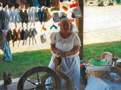 Sheri with 2 Spinning Wheels