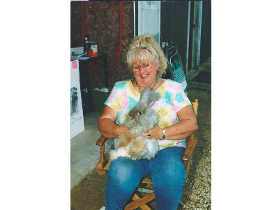 Sheri with an English Angora Rabbit