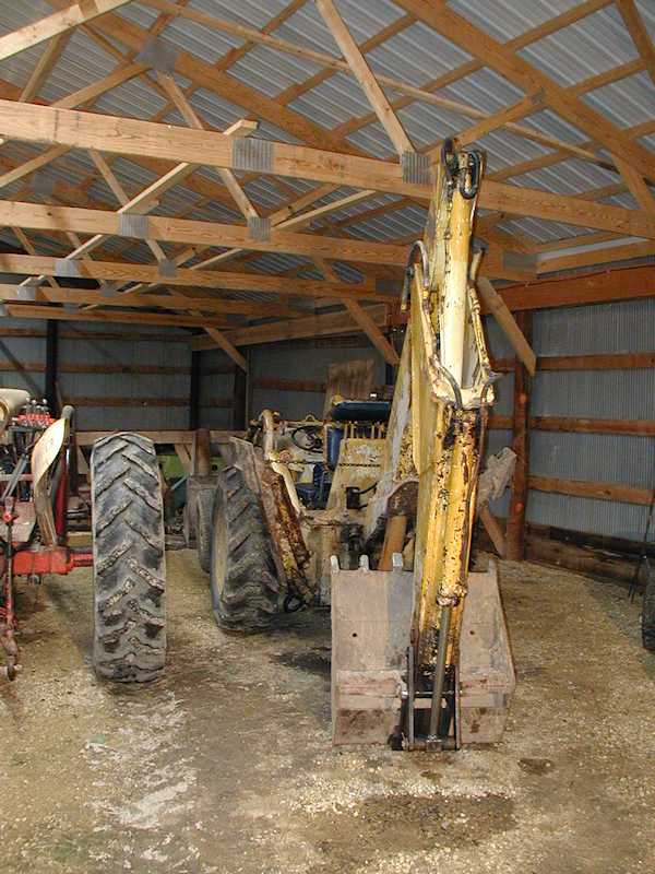 Ford 4000 Industrial with 713 Backhoe rear view