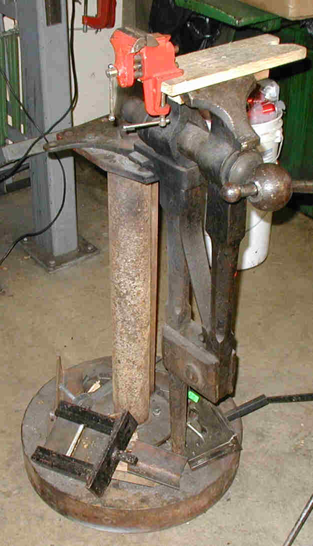 Post Vise in Use