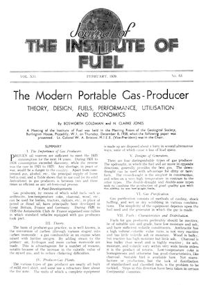 British woodgas report 1939