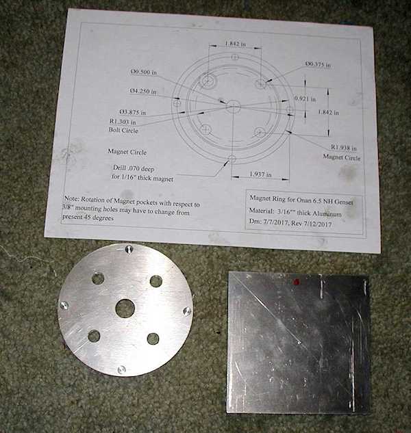 Arduino ECU Magnet Wheel Drawing