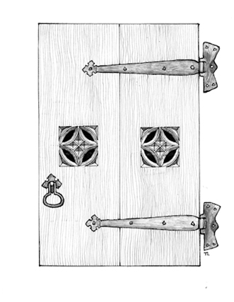 Tom Latane' Pierced Cabinet Door and Hardware